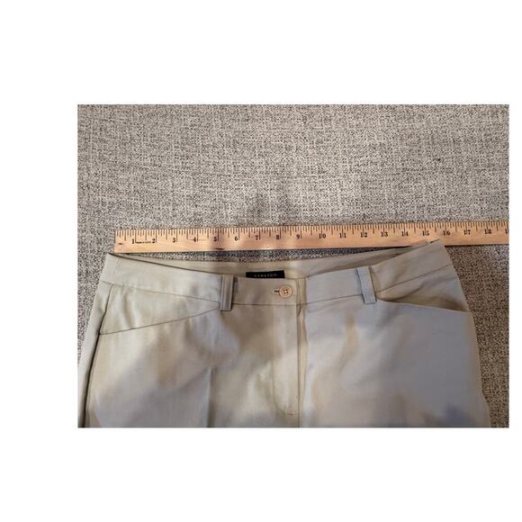 Jones New York Signature Petite Stretch Khaki Casual Pants Flat Front 10 Petite - Picture 9 of 9